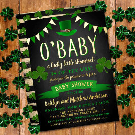 O'Baby St. Patrick's Day Baby Shower Real Folieneinladung