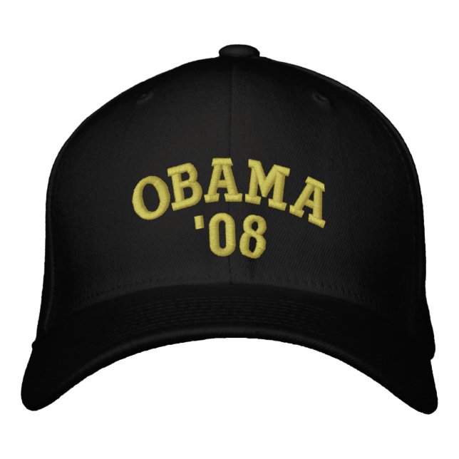 OBAMA '08 BESTICKTE BASEBALLKAPPE (Vorderseite)