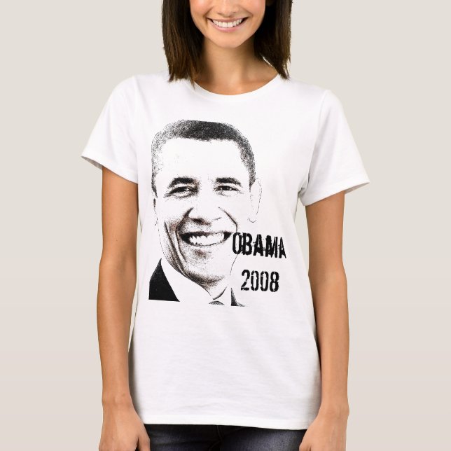 Obama '08 mit Website T-Shirt (Vorderseite)