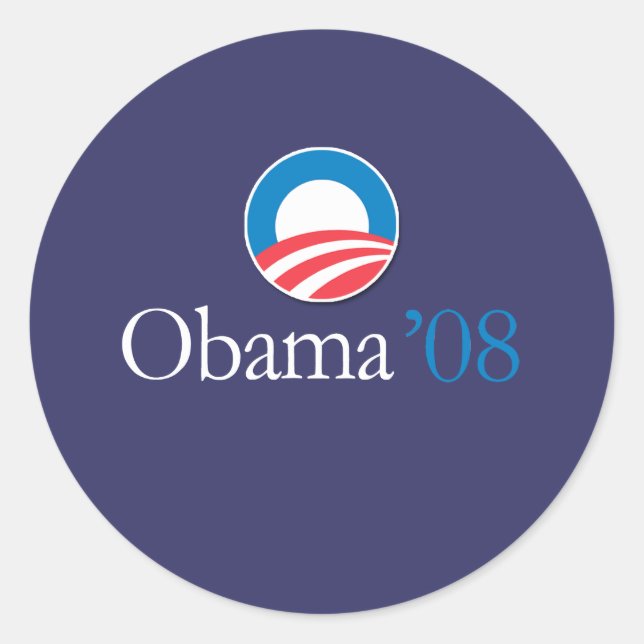 Obama '08 runder aufkleber (Vorderseite)