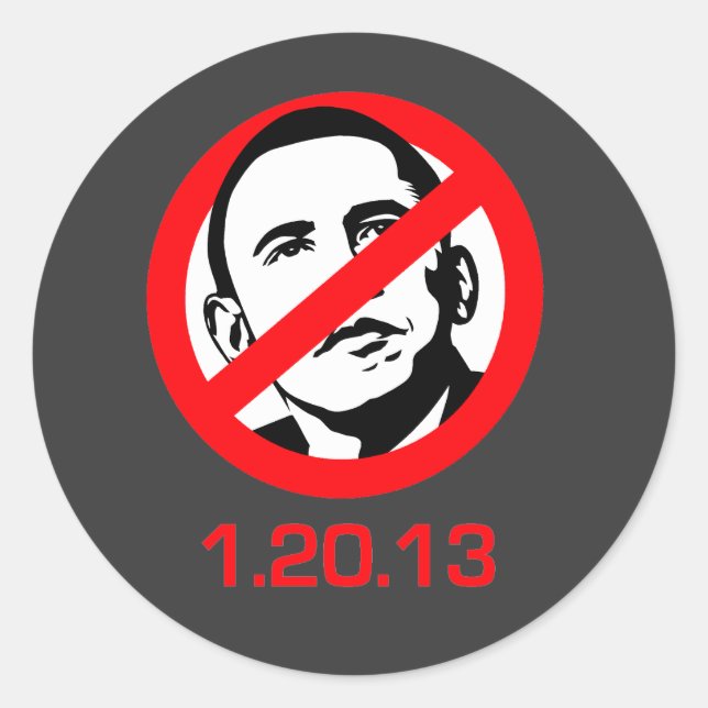 Obama - 1.20.13 runder aufkleber (Vorderseite)