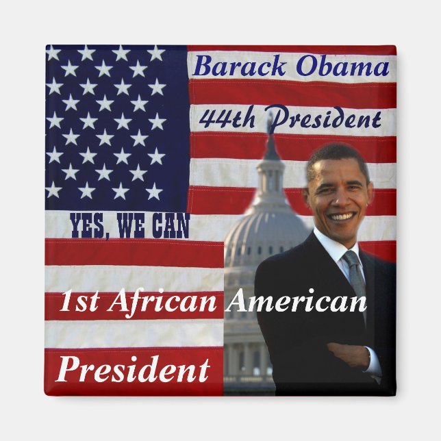Obama, 1. afrikanischer Präsident_Magnet Magnet (Vorne)