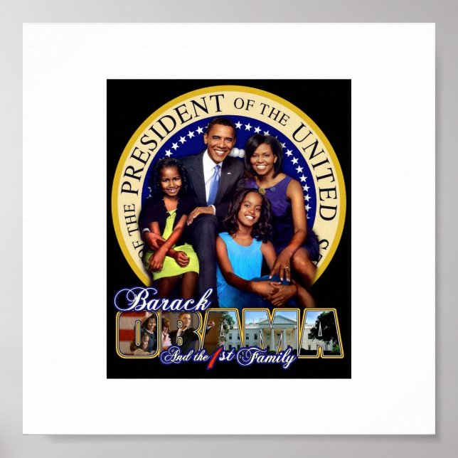 Obama 1. Familie Poster (Vorne)