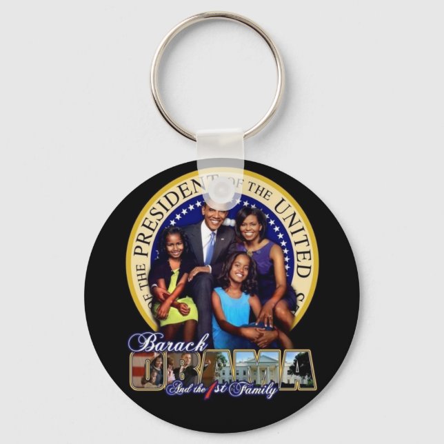 OBAMA-1ST FAMILY-Schlüsselanhänger Schlüsselanhänger (Vorderseite)