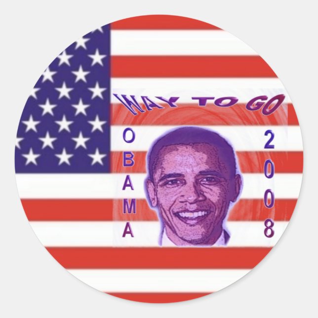 OBAMA 2008 Aufkleber (Vorderseite)