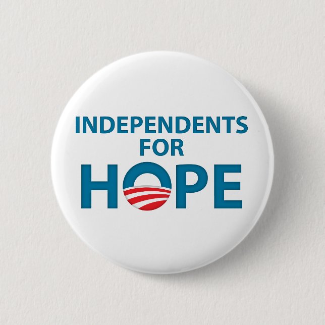 Obama 2008 - Unabhängige für Hoffnungs-Knopf 61029 Button (Vorderseite)
