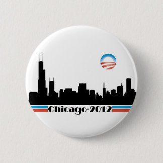 Obama 2012 - Chicago-Skyline Button