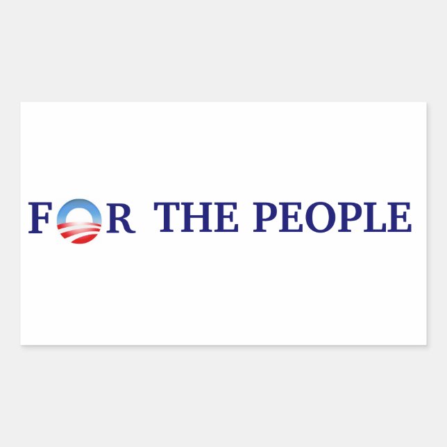 Obama 2012 für die Menschen Aufkleber (Vorderseite)