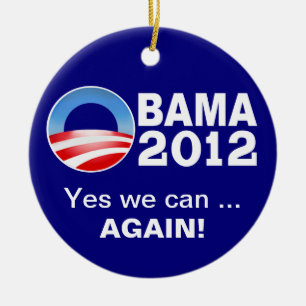 Obama 2012 - Ja können wir… wieder! Patriotisches Keramikornament