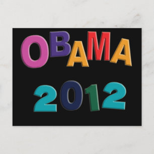 Obama 2012 Kühlschrank Alphabet Magnet Post Card Postkarte