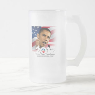 Obama 2012 mattglas bierglas