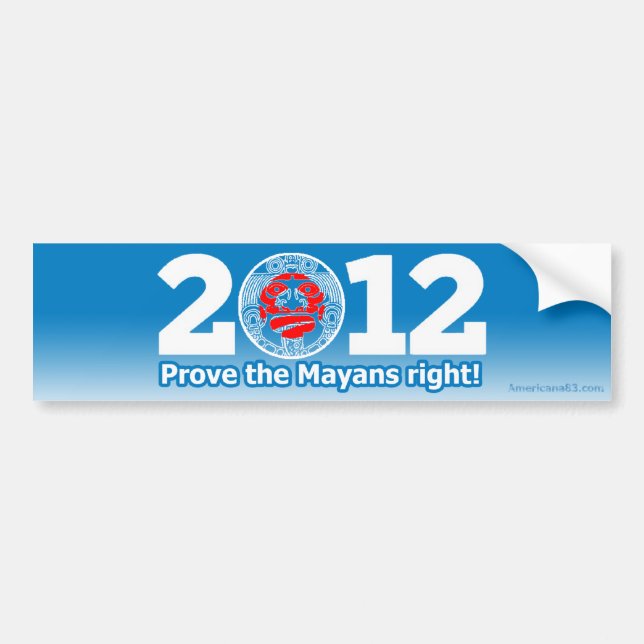 Obama 2012 (Parodie) prüfen das Mayans Recht! Autoaufkleber (Vorne)