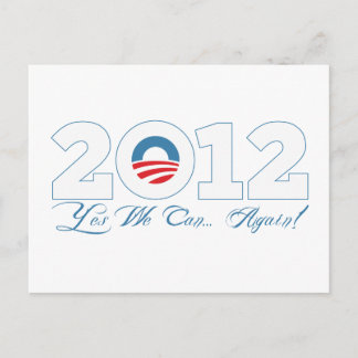 Obama 2012 postkarte