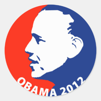 Obama 2012 runder aufkleber
