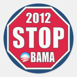 Obama 2012 stoppen runder aufkleber