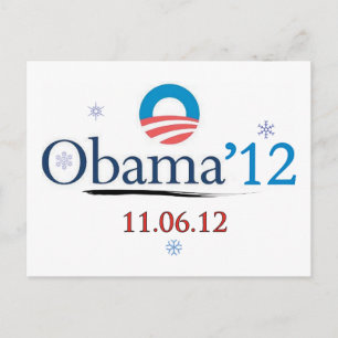 Obama 2012 Weihnachts-Postkarte Feiertagspostkarte