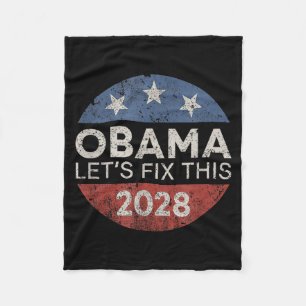Obama 2028 3. Amtszeit Lasst Uns Diesen Retro-Butt Fleecedecke