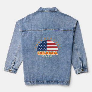 Obama 2028 Amerikanische Flag Hope Jeansjacke