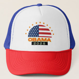 Obama 2028 Amerikanische Flag Hope Truckerkappe