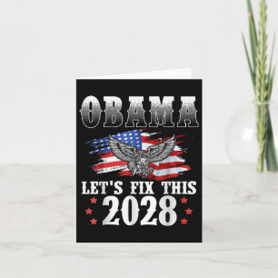 Obama 2028 amerikanische Flagge Obama für Präsiden Karte