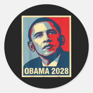 Obama 2028 für die Wahl zum Präsidenten 2028 Runder Aufkleber
