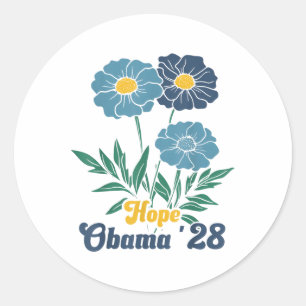 Obama 2028 Hoffnung für Präsident _1 Runder Aufkleber