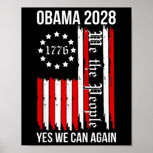 Obama 2028 Ja wir können wieder Flaggen Obama 48. Poster