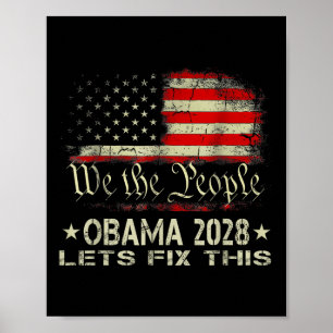 Obama 2028 Lasse Fix, die wir, die Menschen Vintag Poster