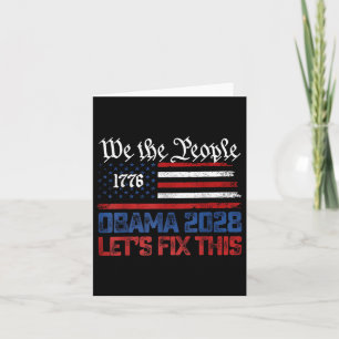Obama 2028 Lasst uns das in Ordnung bringen Wir, d Karte