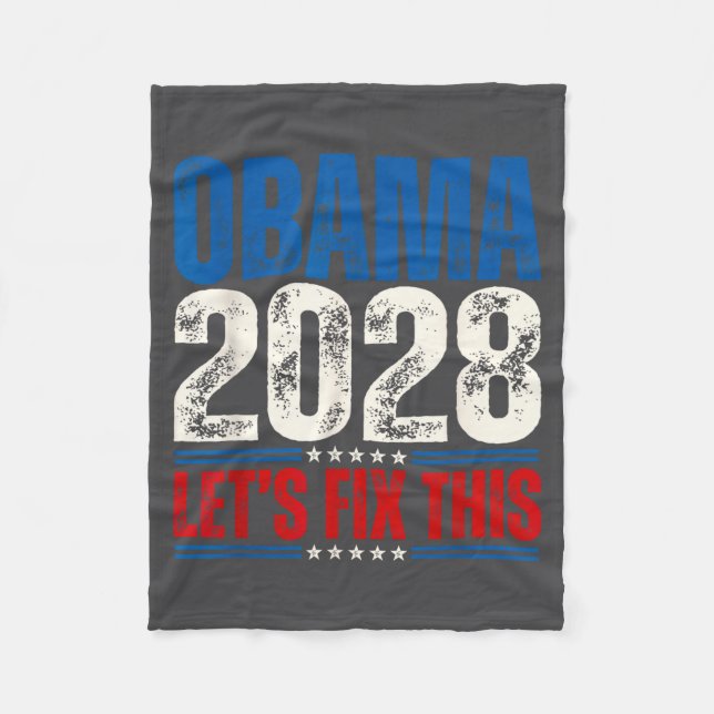 Obama 2028 Let's Fix This Obama 48th President Fleecedecke (Vorderseite)