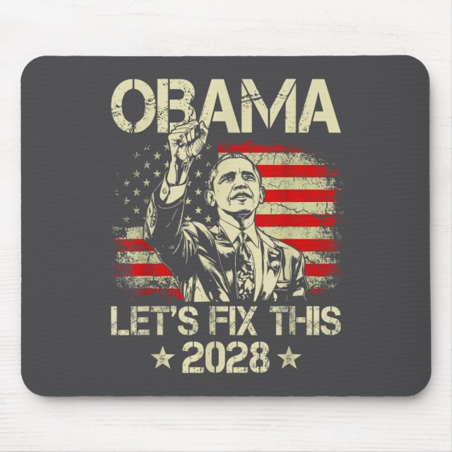 Obama 2028 Let's Fix This Obama 48th President Mousepad (Vorne)