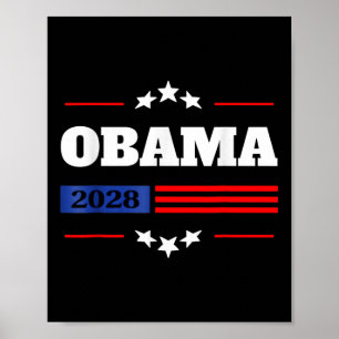 Obama 2028 Präsident American Flag Pro Obama Vinta Poster