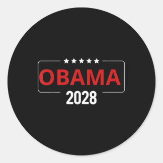 Obama 2028 Retro Obama Präsident 2028 Obama 2 Runder Aufkleber