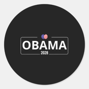 Obama 2028 Retro Obama Präsident 2028 Obama 2 Runder Aufkleber