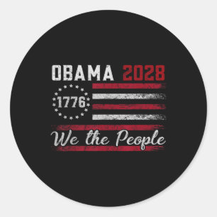 Obama 2028 T-Shirt Obama für Präsident  Runder Aufkleber