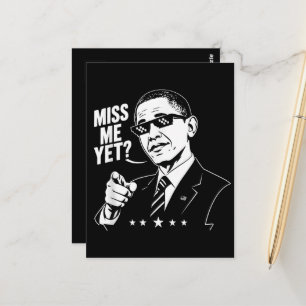 Obama 2028 Vermisse Mich Schon Präsident 44 Lustig Postkarte