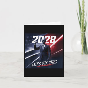 Obama 2028 Vintage Patriotische Politische Versamm Karte