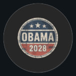 Obama 2028 Vintage Patriotische Wahlen Runder Aufkleber<br><div class="desc">Obama 2028 Vintage Patriotische Wahlen</div>