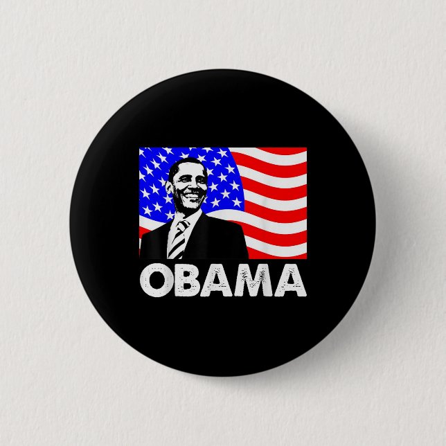 Obama American Flag US Präsident Gift Button (Vorderseite)