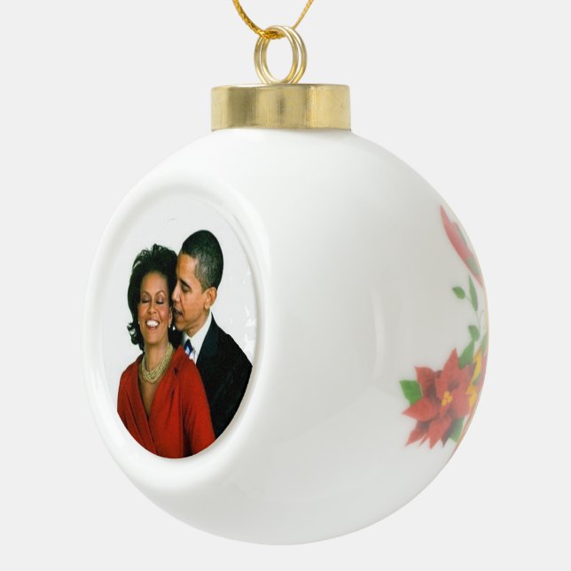 OBAMA-BALL VERZIERUNG KERAMIK Kugel-Ornament (Rechts)