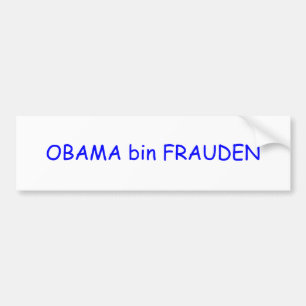 OBAMA-Behälter FRAUDEN Autoaufkleber