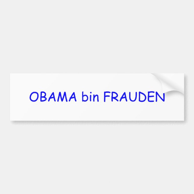 OBAMA-Behälter FRAUDEN Autoaufkleber (Vorne)