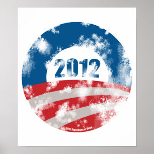 Obama beunruhigte Symbol Poster