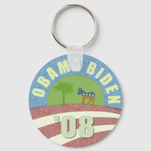 Obama Biden '08 Vintage Logo Schlüsselanhänger