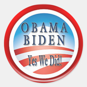 OBAMA BIDEN "JA, WIR HABEN" STICKER