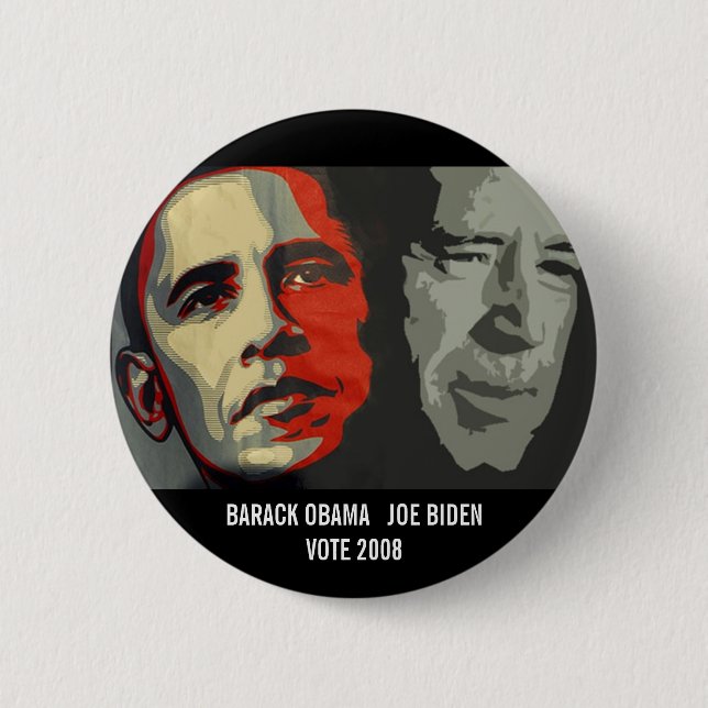 Obama biden Kunstkopie, BARACK OBAMA   JOE BIDEN… Button (Vorderseite)