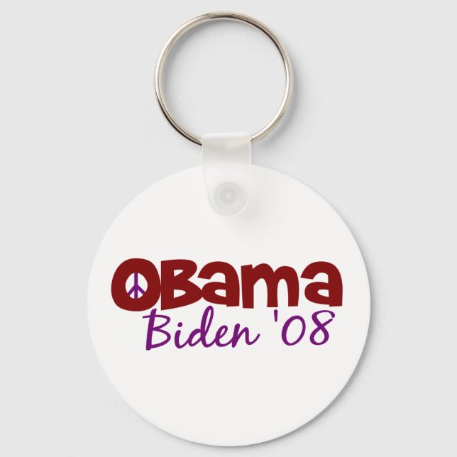 Obama Biden Peace Schlüsselanhänger (Vorderseite)