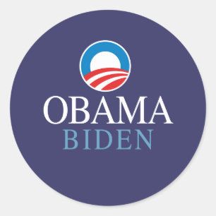 Obama Biden Runder Aufkleber