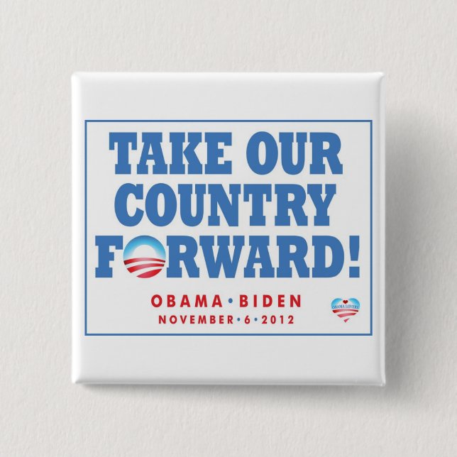 Obama-Biden TOCF u. Abstimmungs-Button Button (Vorderseite)