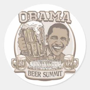 Obama-Bier-Gipfel-Nonpartisan Gang Runder Aufkleber
